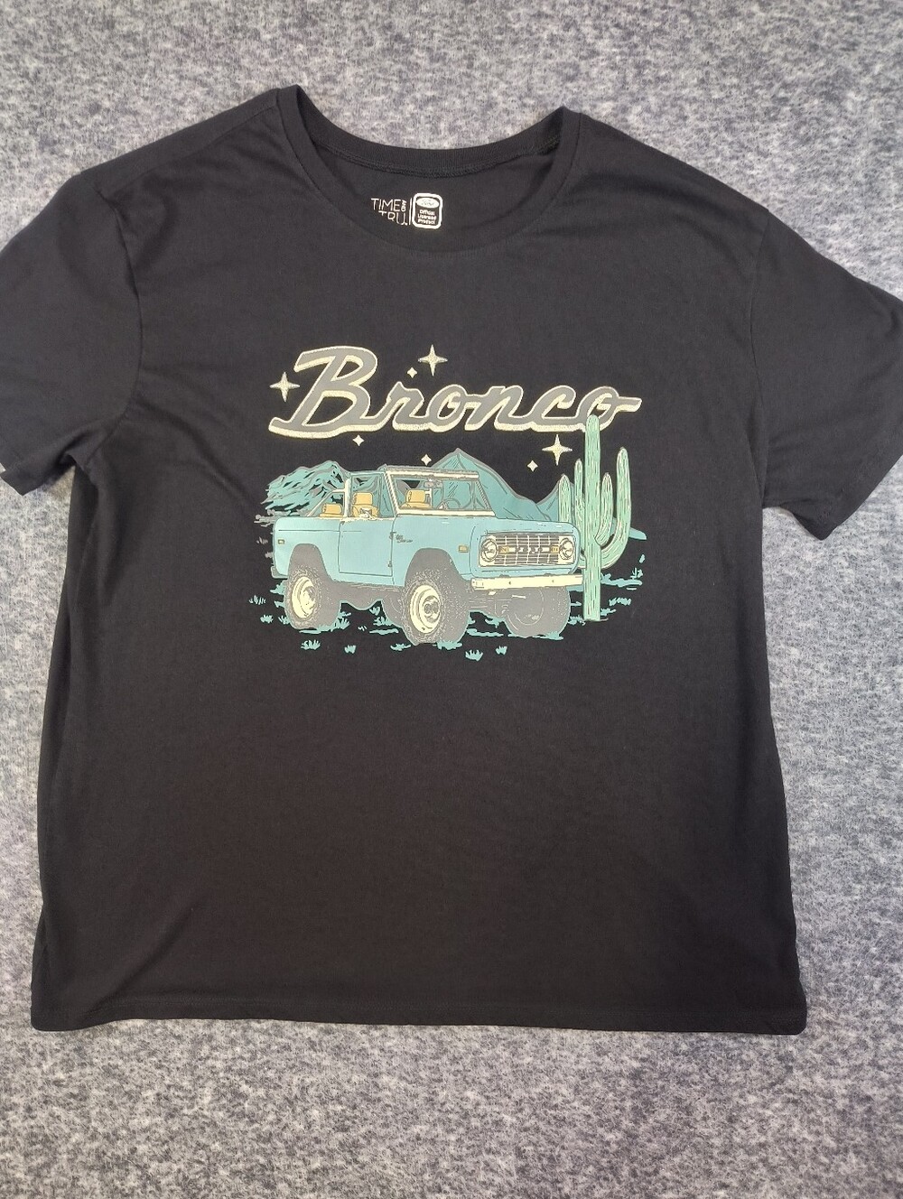Ford Bronco Time and Tru black shirt, women's large